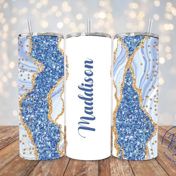 Personalized Glitter Tumbler, Custom Glitter Tumbler, Sparkly Tumbler Cup - Picture 1 of 8